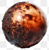 PNG  Plastic ball with burnt sphere planet space.
