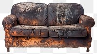 PNG  Sofa with burnt furniture chair rust.