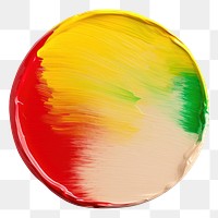 PNG Red yellow green flat paint brush stroke shape white background dishware.
