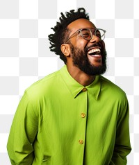 PNG  Portrait laughing glasses adult. AI generated Image by rawpixel.