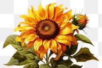 PNG Sunflower sunflower plant inflorescence. AI generated Image by rawpixel.