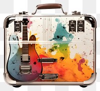 PNG  Suitcase luggage handbag guitar.