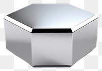 PNG Octagon silver white background simplicity.