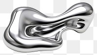 PNG Fluid chrome silver white background.