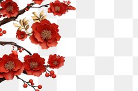 PNG  Chinese New Year style of Flower flower backgrounds plant.