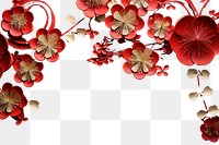 PNG  Chinese New Year style of Flower flower backgrounds plant.