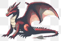 PNG  Dragon dragon pixelated cartoon.