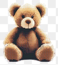 PNG  Teddy bear cartoon toy white background.