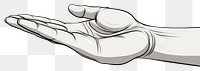 PNG Human hand holding something cartoon drawing finger.