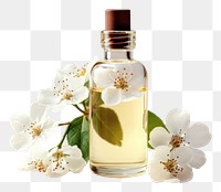 PNG Oil serum bottle flower perfume plant. AI generated Image by rawpixel.