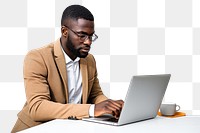 PNG Man using laptop computer sitting adult. 