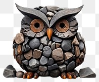 PNG Rock heavy element Owl shape pebble owl 