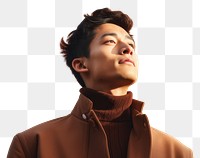 PNG  Young asian man portrait looking adult. AI generated Image by rawpixel.