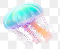 PNG 3d Marine Jelly fish holographic jellyfish animal marine.