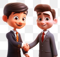 PNG  Cartoon handshake togetherness technology.