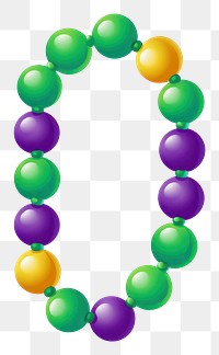 PNG Mardi gras beads jewelry shape 