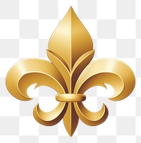 PNG  Mardi gras gold fleur symbol white background chandelier wealth.