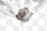PNG  Business people putting their hands together finger adult white. AI generated Image by rawpixel.