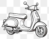 PNG  Motorcycle vehicle scooter drawing.
