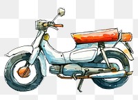 PNG  Motorcycle vehicle drawing moped.