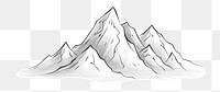 PNG  Drawing mountain outdoors nature.