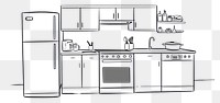 PNG  Kitchen appliance microwave drawing.
