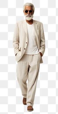 PNG Cream casual suit mockup glasses fashion blazer.