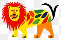 PNG  Lion mammal animal art. AI generated Image by rawpixel.