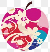 PNG  Apple pattern flower shape. AI generated Image by rawpixel.