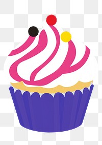 PNG  Cupcake dessert icing food. AI generated Image by rawpixel.