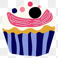 PNG  Cupcake backgrounds dessert icing. AI generated Image by rawpixel.