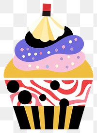 PNG  Cupcake dessert food creativity. AI generated Image by rawpixel.