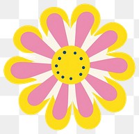 PNG  Daisy pattern flower shape. 