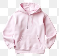 PNG  Hoodie mockup sweatshirt pink coathanger.