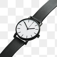 PNG  Watch mockup wristwatch strap accessories.