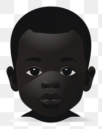 PNG  Black baby boy portrait white background photography.