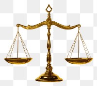 PNG  Law scale gold symbol. 