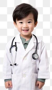 PNG Japanese kid Vet stethoscope child physician.