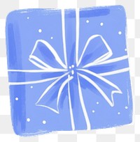 PNG Blue gift white background celebration rectangle. 