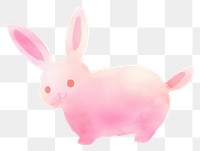 PNG Pink rabbit rodent animal mammal. AI generated Image by rawpixel.