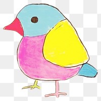 PNG Bird animal white background vibrant color. AI generated Image by rawpixel.