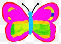 PNG Butterfly insect white background vibrant color. AI generated Image by rawpixel.