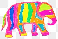 PNG Elephant mammal art toy. 