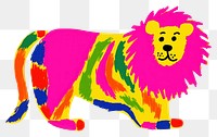 PNG Lion mammal art white background. 