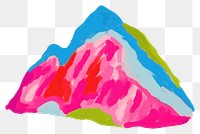 PNG Snow mountain white background vibrant color creativity. AI generated Image by rawpixel.