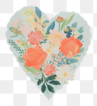 PNG  Heart creativity painting pattern