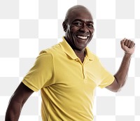 PNG Native african mid-age man dancing laughing portrait smile. AI generated Image by rawpixel.
