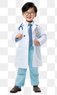 PNG Japanese kid doctor costume child stethoscope.