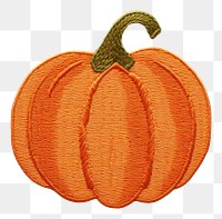 PNG  Pumpkin icon in embroidery style pumpkin vegetable plant.