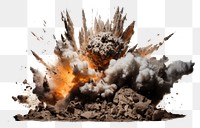 PNG  Explosion outdoors white background destruction.